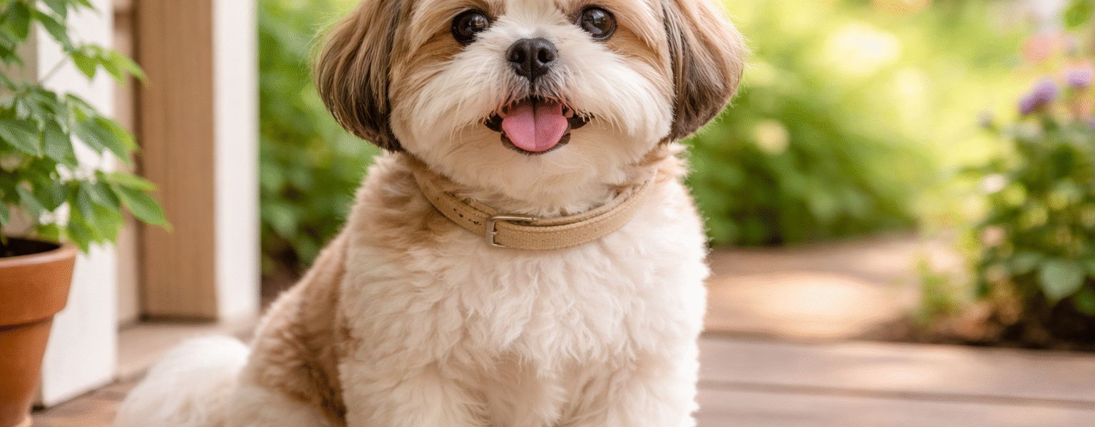 Best Natural Flea Collar For Small Dogs-shih-tzzu-wearing-natural-flea-collar