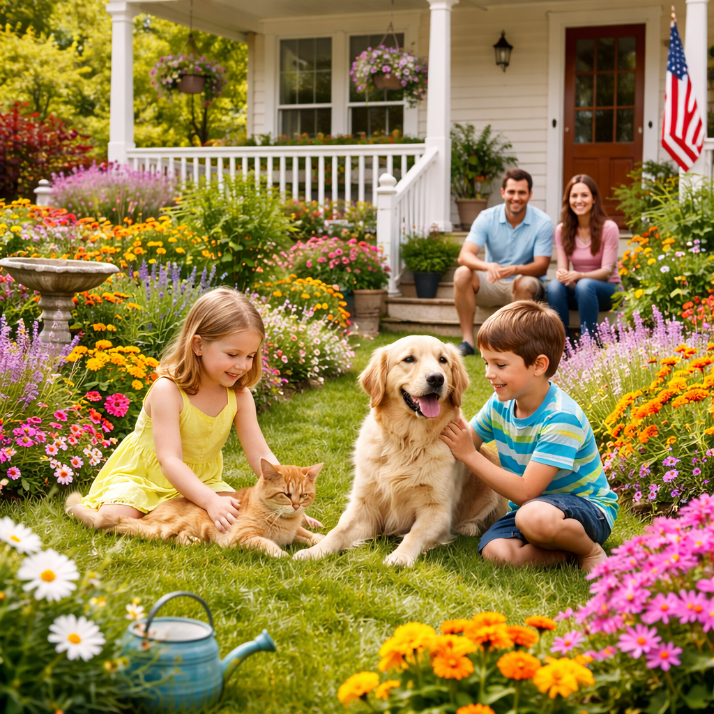 How To Get Rid Of Aphids In Spring Naturally-family-enjoying-flower-garden