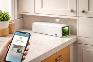 Best Wi-Fi And Smart Pest Traps For Home-smart-pest-wi-fi-device-on-kitchen-countertop