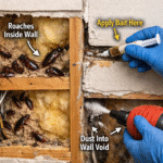 How To Get Rid Of Roaches In Walls-cockroaches-inside-wall-being-treated