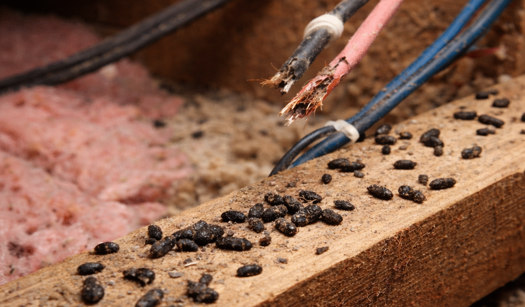 Get Rid Of Roof Rats-rat-droppings-and-damage-to-wires