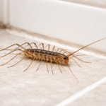 How To Get Rid Of House Centipedes-house-centipede-on-bathroom-floor