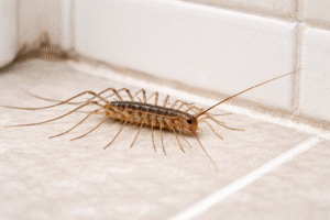 How To Get Rid Of House Centipedes-house-centipede-on-bathroom-floor How To Get Rid Of House Centipedes-house-centipede-on-bathroom-floor
