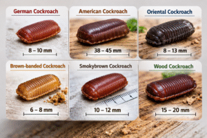 How To Identify Cockroach Species In Your Home-cockroach-egg-cases-species-comparison