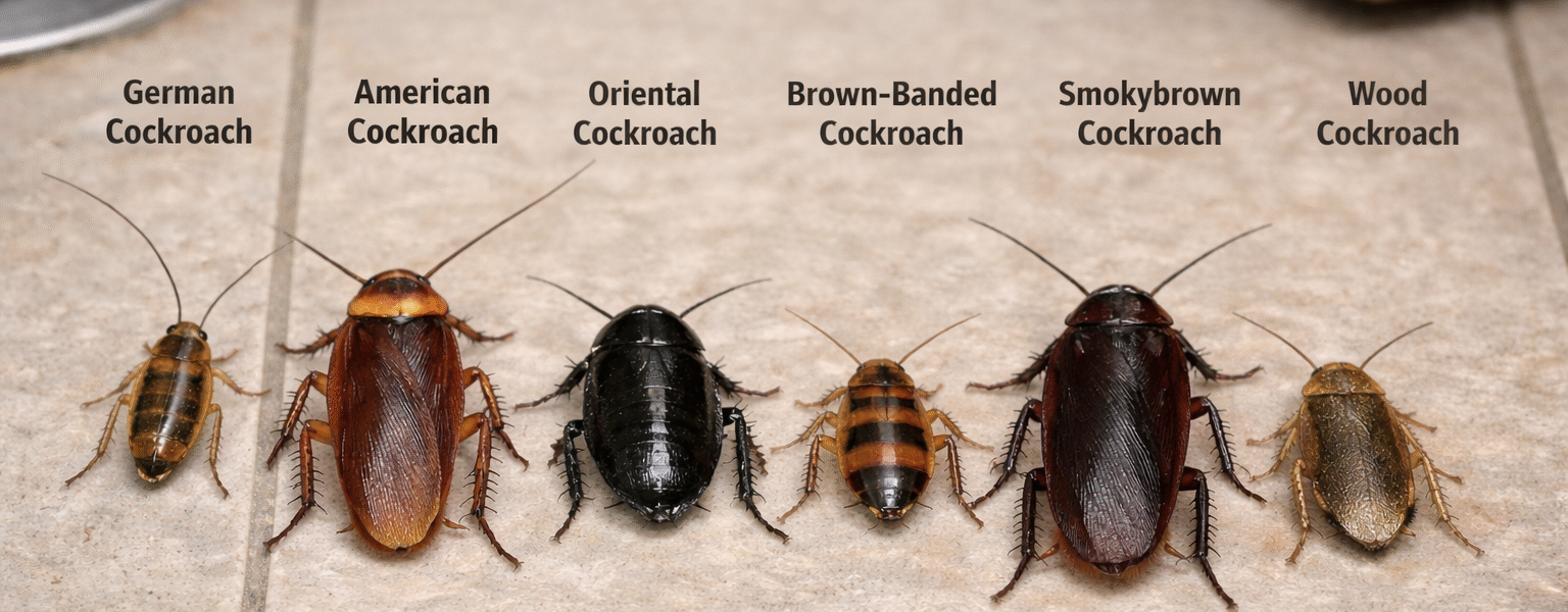 How To Identify Cockroach Species In Your Home-cockroach-species-identification-chart