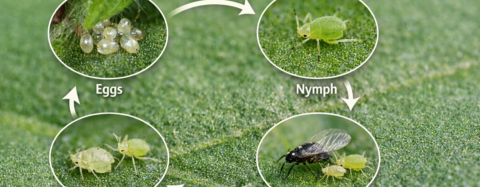 Aphid Life Cycle-aphid-life-cycle-stages-on-leaf