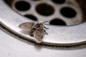 Tiny Black Bugs in the Kitchen-a-drain-fly