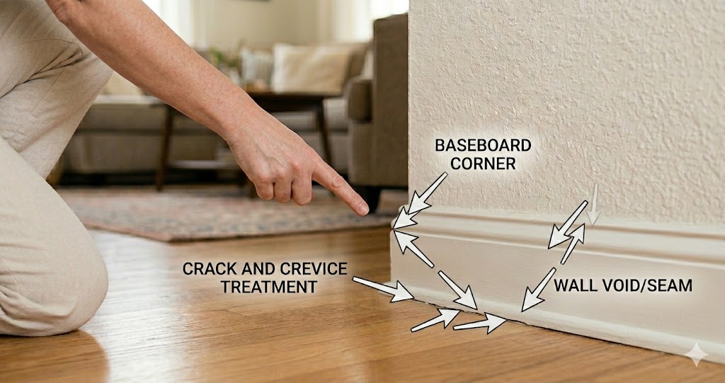 Cimexa Dust Review-pest-treatment-areas-pointed-out