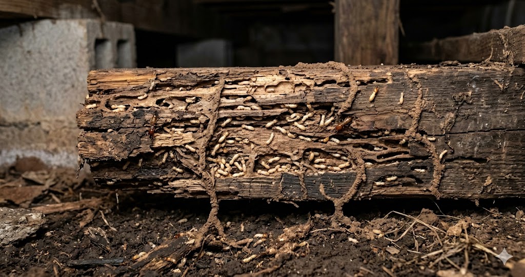 Subterranean Termites Treatment-subterranean-termites- infestation-in-wood