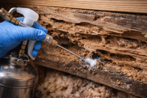 How To Treat Dampwood Termite-applying-insecticide-to-dampwood-termite-wood