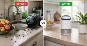 Best Fly Trap For House Flies Indoor Kitchen-fly-infestation-before-and-after-treatment