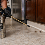 What Is A B&G Sprayer And How Does It Work?-a-pest-control-technician-with-a-b&g-tank-sprayer-treating-for-cockroaches