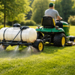 Best Tow Behind Tank Sprayer Reviews for Lawn Tractor-tow-behind-sprayer-lawn-tractor-spraying