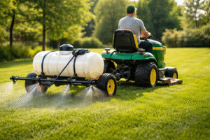 Best Tow Behind Tank Sprayer Reviews for Lawn Tractor-tow-behind-sprayer-lawn-tractor-spraying