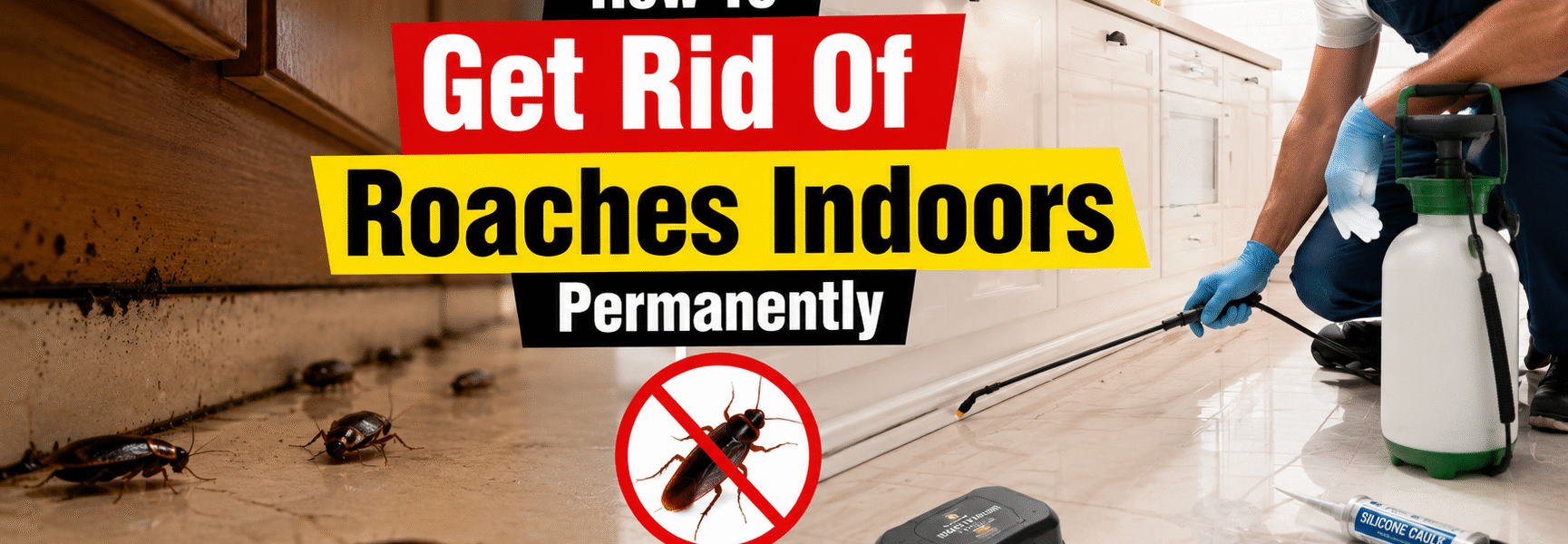 How To Control Roaches Indoors Permanently--permanent-indoor-roach-control-kitchen-treatment