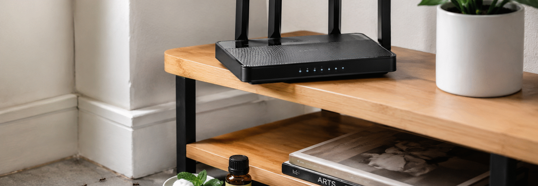 How To Keep Ants Out Of A WiFi Router-wifi-router-protected-from-ants-indoors