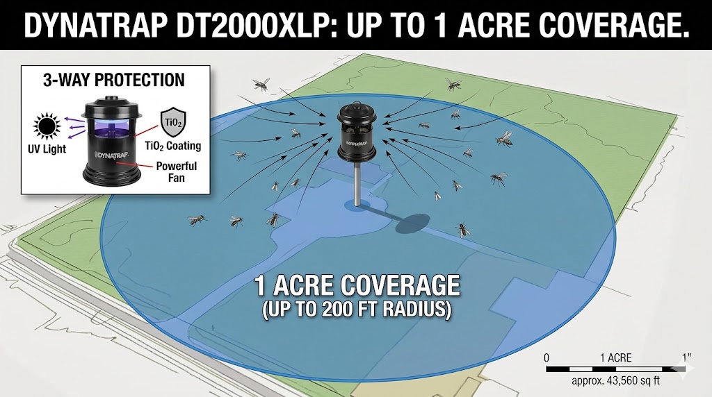 Best Mosquito Trap For Large Backyard-dynatrap-diagram-showing-one-acre-coverage
