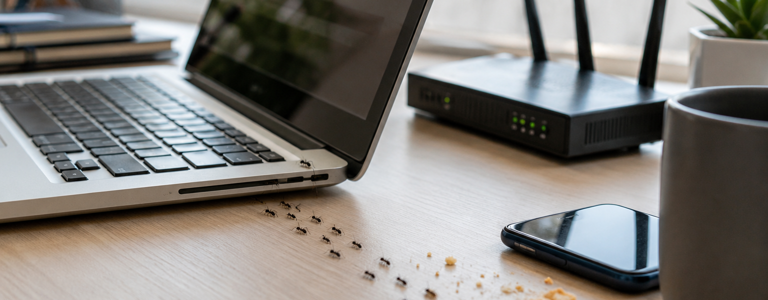 Why Ants Are Attracted To Electronics-ants-attracted-to-laptop-because-of-crumbs