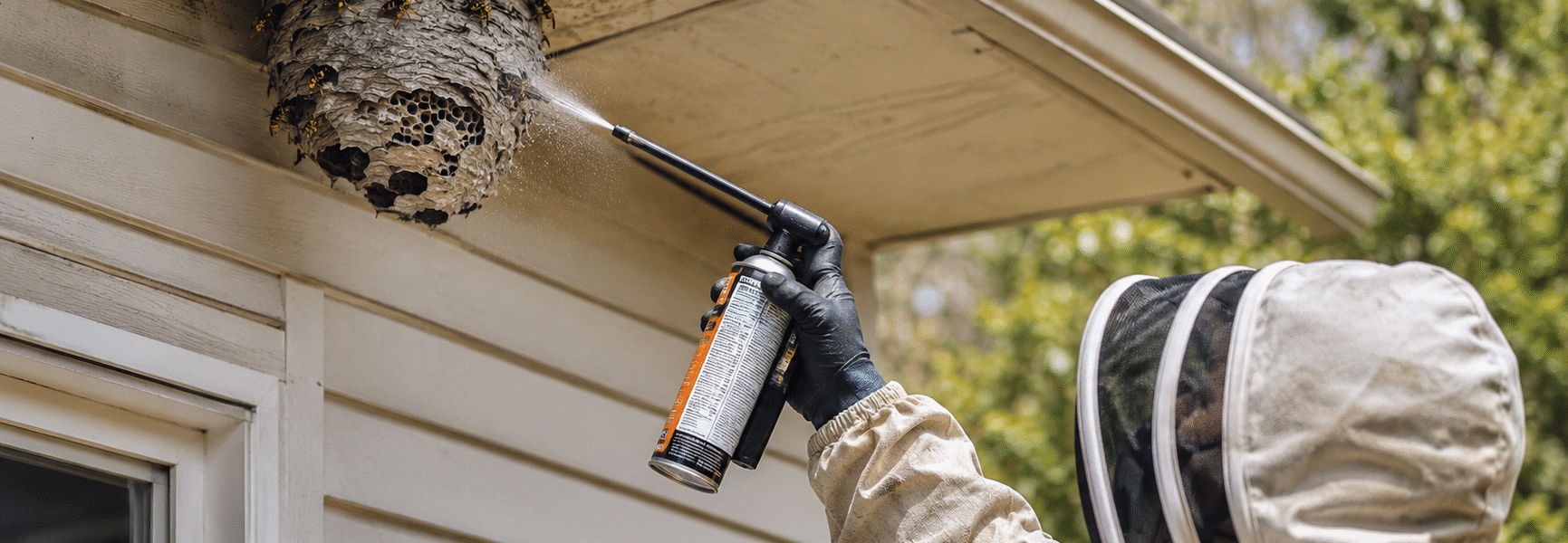How To Get Rid Of Paper Wasps-paper-wasp-nest-removal-under-eaves