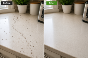 How To Get Rid Of Ants In The Kitchen Naturally-before-and-after-scene-of-ants-control