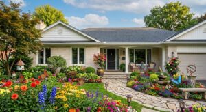 Best Mosquito Misting Systems-vibrant-flower-garden-and beautiful-home