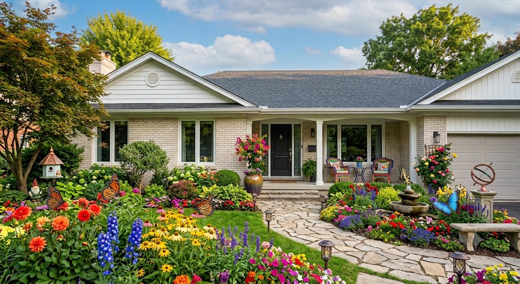 Best Mosquito Misting Systems-vibrant-flower-garden-and beautiful-home