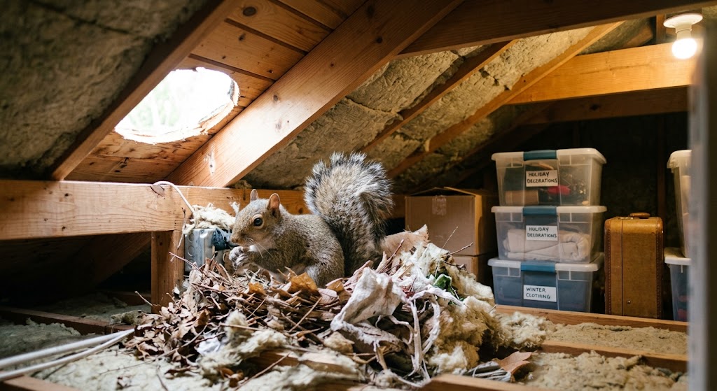 Best Squirrel Repellent For Attic-a-squirrel-inside-house-attic