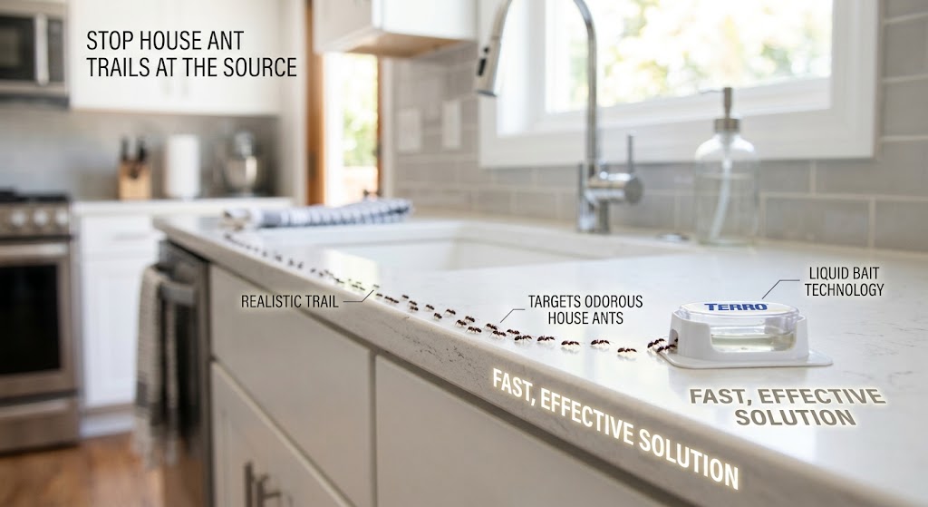 Best Bait For Odorous House Ants-kitchen-ant-trail-ends-at-bait-station