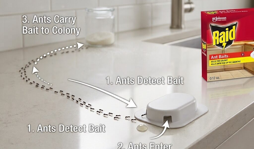 Best Little Black Ant Products For Kitchen-raid-ant-baits-in-kitchen-demonstration