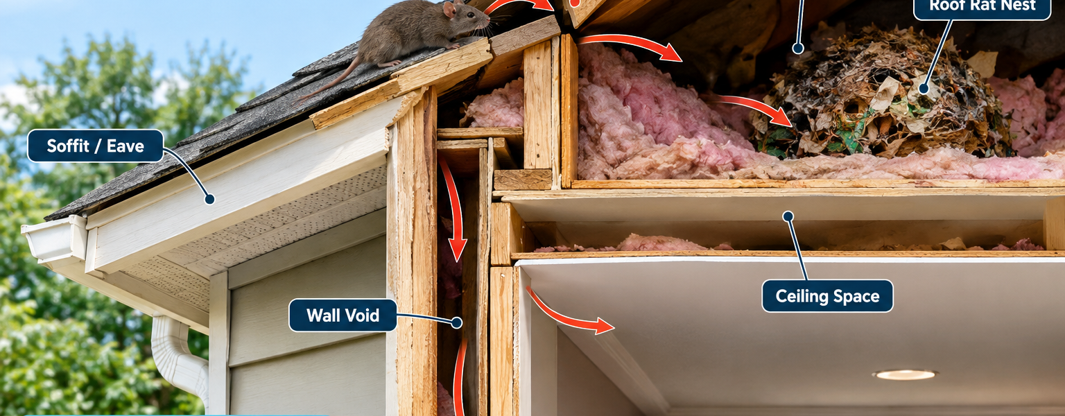 Roof Rat Bait And Trap Kit-roof-rat-attic-entry-and-nesting