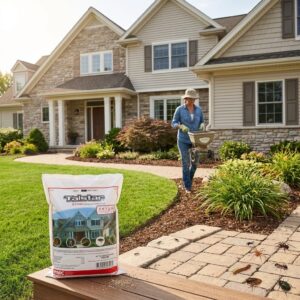 Talstar Xtra Granular Insecticide 25 lb review-homeowner-applying-talstar-xtra-granular-lawn-insecticide