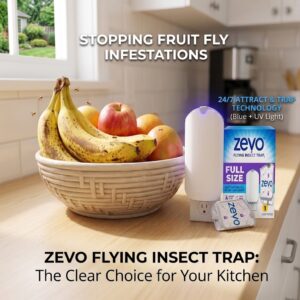 Best Fruit Fly Control Products-zevo-insect-trap-near-fruit-bowl