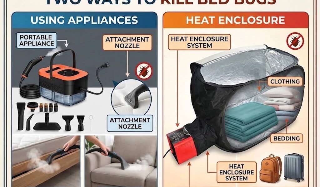 Steam Cleaner Vs ZappBug-infographic-showing-two-bed-bug-heat-treatment-options