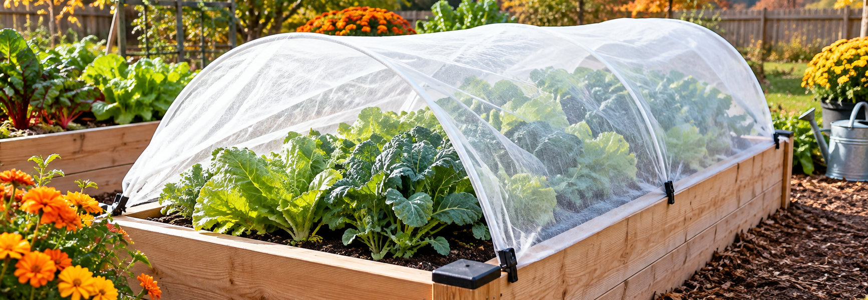 How To Pest Proof Raised Beds For Fall-raised-vegetable-garden-bed-with-row-cover-protecting-fall-crops