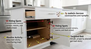 Controlling German Cockroaches In Kitchen Cabinets-german-cockroaches-hiding-in-kitchen-cabinet