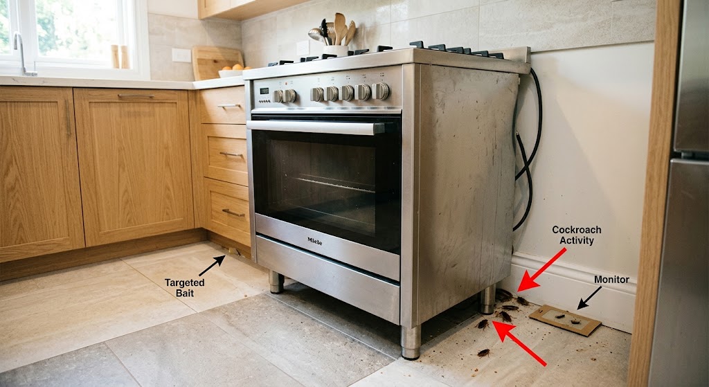 German Cockroach Infestation In Stove-german-cockroaches-around-a-kitchen-stove