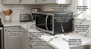 How To Get German Roaches Out Of A Microwave-kitchen-diagram-showing-cockroach-control